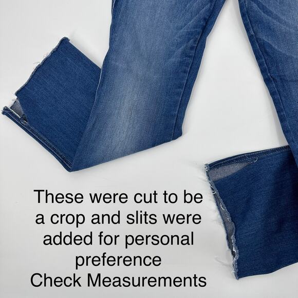 7 For All Mankind Raw Hem Jeans WMN 29 Blue Medium Wash “A” Mid Rise Pant - Picture 5 of 11